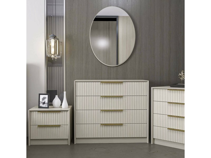  Commode nepartak, 7 tiroirs, 100x45x85h cm gris ciment Nepartak - Conforama B
