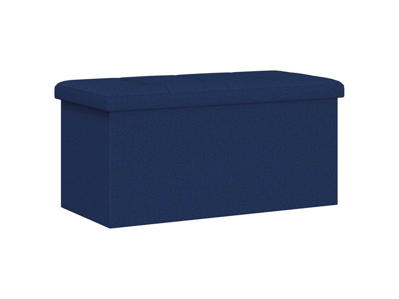  Banc chambre, banc de rangement pliable bleu 180 kg 80 l 77x38x38 cm lin  - Conforama A
