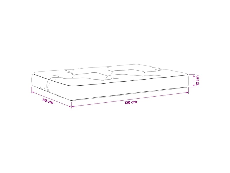 Coussin de siège en palette, coussin d'assise vianen 100 % polyester rouge cf55895 - Conforama E