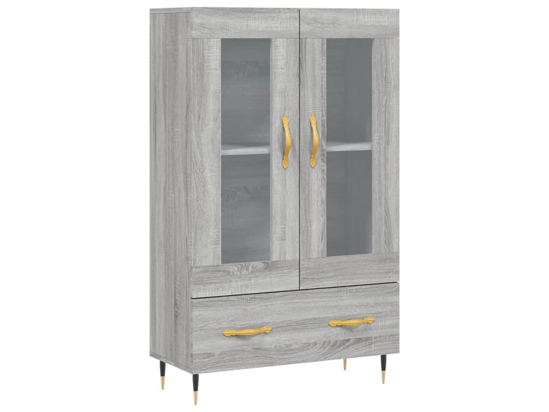  Buffet haut - bahut - meuble de rangement sonoma gris 69,5x31x115 cm bois d'ingénierie  - Conforama A