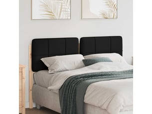 Tête de lit capitonnée marron et noir 135 cm pin massif shl16535