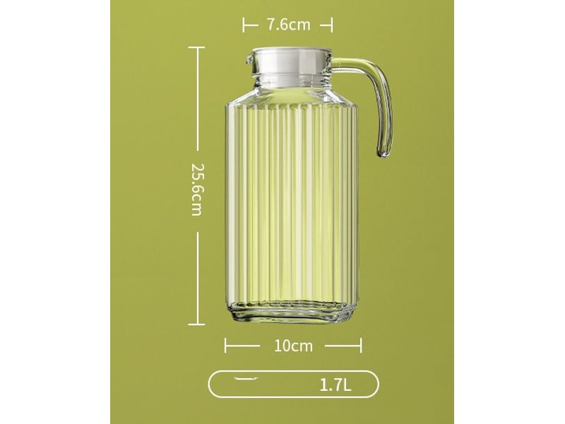 Carafe réfrigérateur pichet avec couvercle en plastique blanc 1,7l, 1 pichet  - Conforama B