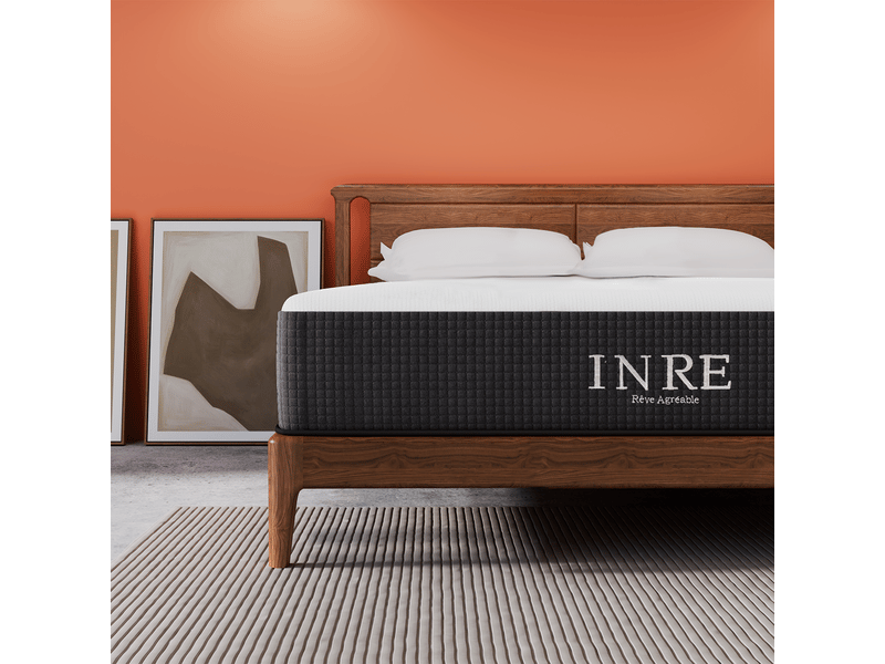 Matelas Hybride 160x200 cm INRE, Épaisseur 30cm, Ressorts Ensachés et Mousse à Mémoire de Forme, Moyenne Ferme, 7 Zones, Respirant  - Conforama R