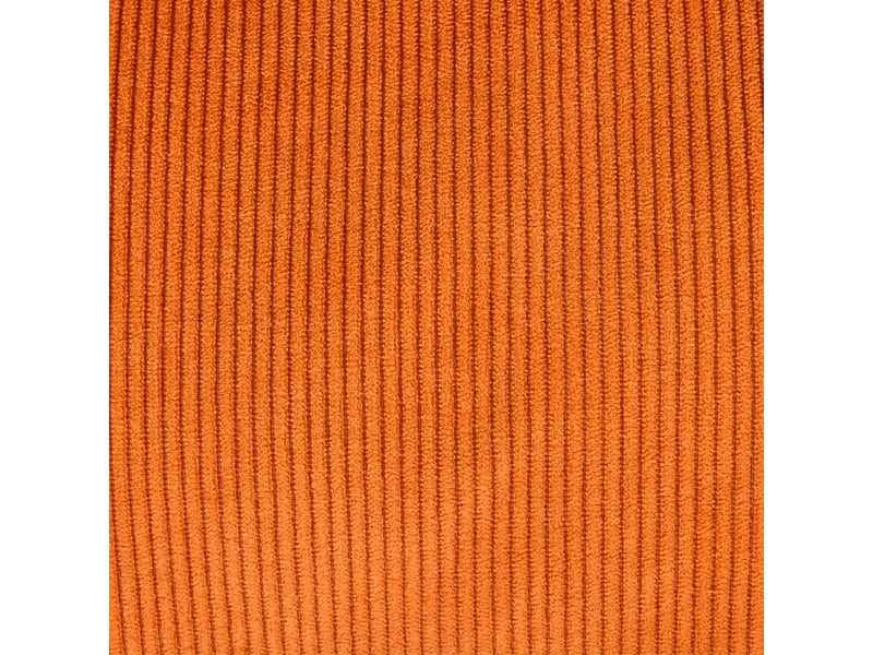  Fauteuil pivotant en velours côtelé orange et piètement chromé - julia Julia - Conforama E