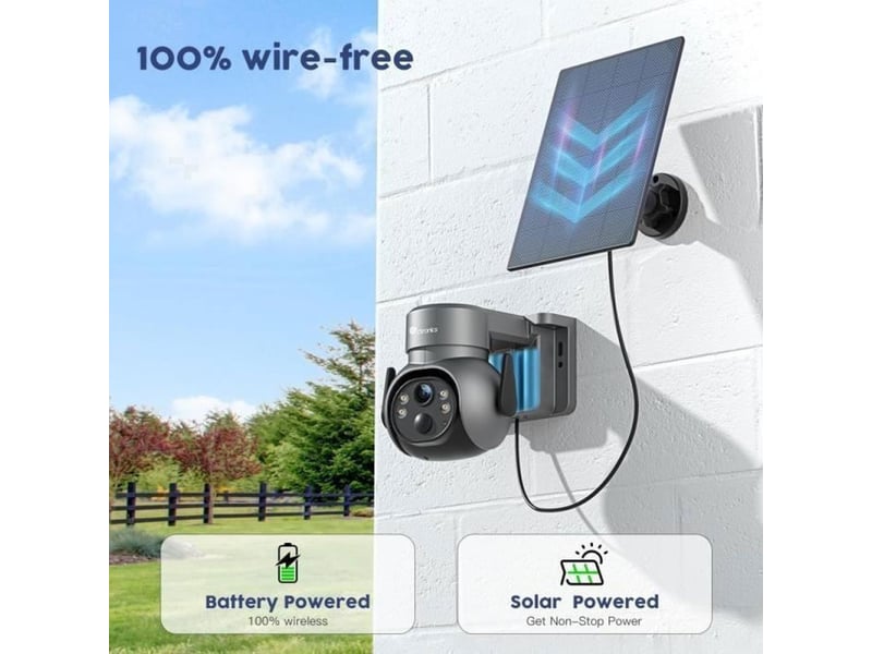  Camera ptz exterieur wifi 4mp 355 95 pir detection humaine vision couleur  - Conforama B