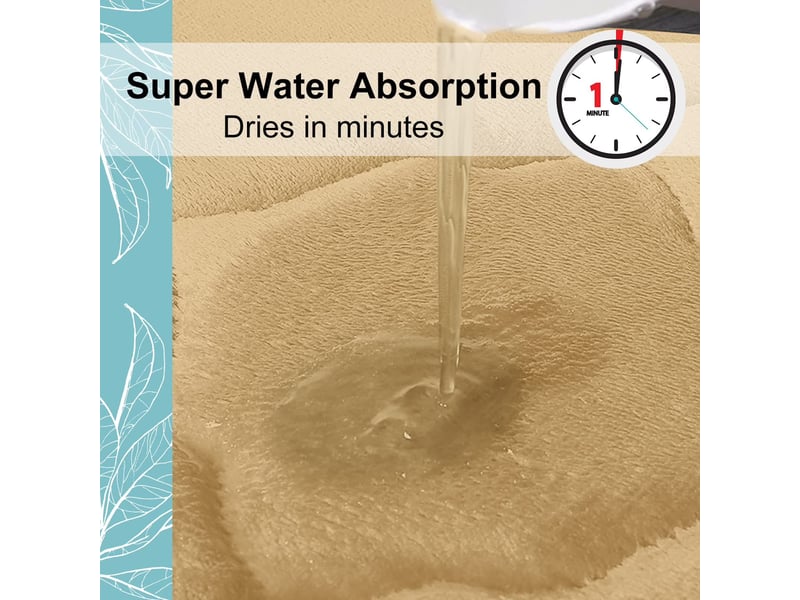  Tapis de bain en mousse à mémoire de forme antidérapant - 24 x 36 pouces - beige  - Conforama E