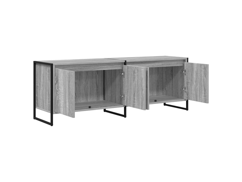  Meuble tv - banc tv - meuble de rangement 140 x 36 x 49.5 cm gris sonoma bois d'ingénierie  - Conforama E