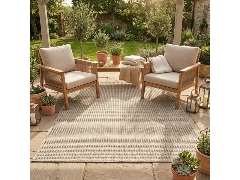  Tapis d'extérieur en polypropylène aspect sisal beige grace  - Conforama B