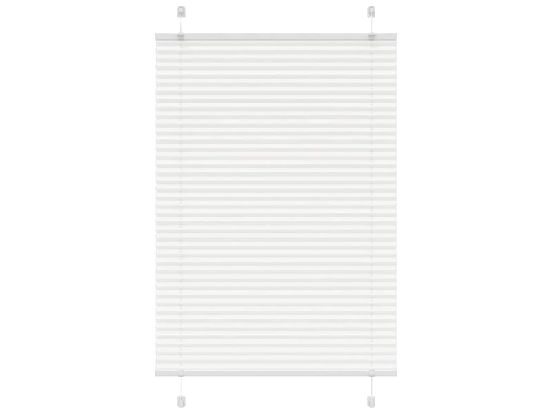  Store plissé, store de fenêtre blanc 85x100 cm largeur du tissu 84,4 cm polyester cf46764  - Conforama B