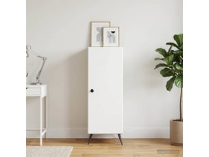 Buffet - bahut - meuble de rangement blanc 33 x 34,5 x 90 cm bois d'ingénierie
