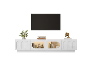 Meuble tv coloris blanc 200 cm LPOSPI  