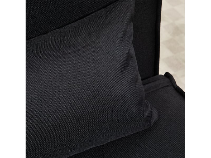  Fauteuil relax convertible 94x78x80 cm 2-en-1 bois noir  - Conforama C