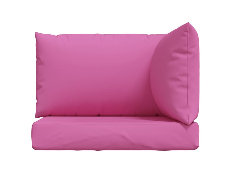  Lot de 3 coussins de palette, coussins de canapé rose tissu oxford cf59701  - Conforama D