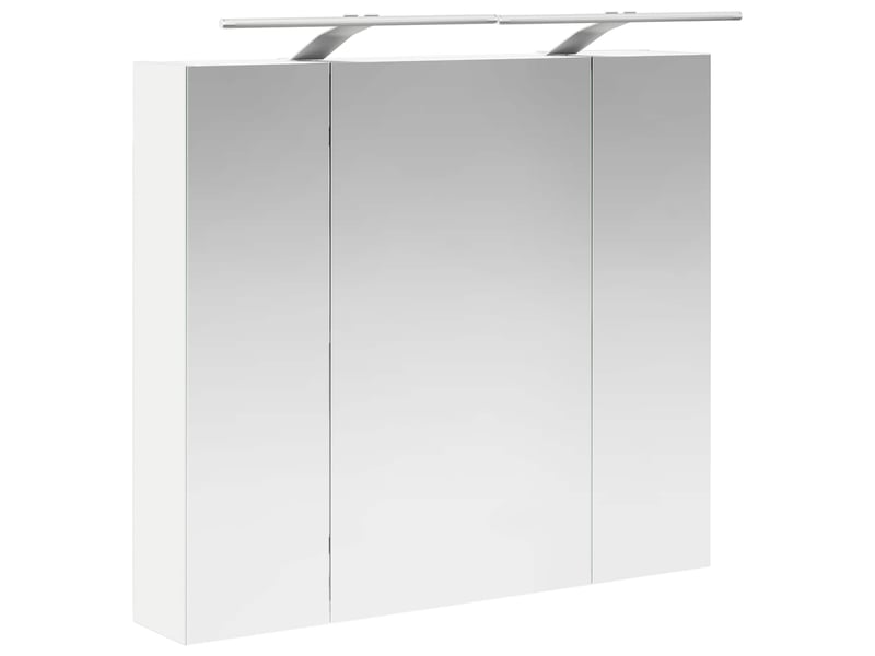 Armoire miroir salle de bain, meuble de rangement blanc 80x14.5x70 cm shl6657 - Conforama E