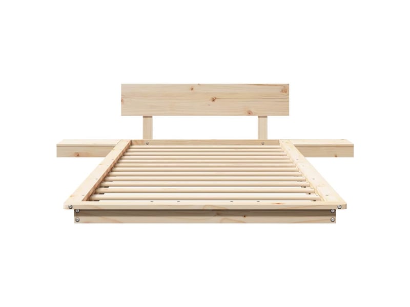 Lit simple- lit adulte - cadre de lit marron 90 x 190 cm bois - Conforama D