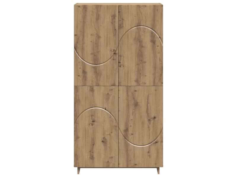  Buffet haut, buffet de rangement chêne artisanal 79x41x151 cm bois d'ingénierie  - Conforama D