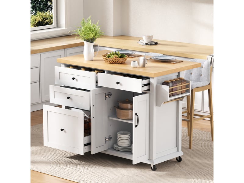  Desserte 2 portes 4 tiroirs coloris blanc mdf desserte blanc - Conforama B