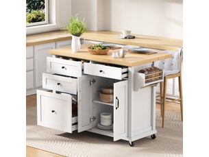 Desserte 2 portes 4 tiroirs coloris blanc mdf