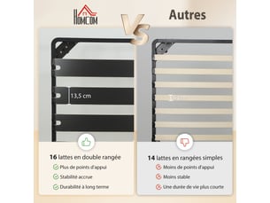 Lit avec rangement 160x200 cm coloris noir