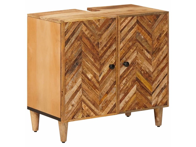 Armoire d'évier, armoire salle de bain marron 62 x 33 x 58 cm bois de mangue massif cf65476  - Conforama B