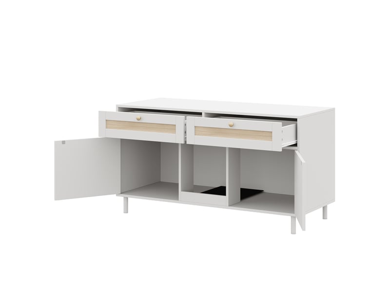  Meuble cache-litière avec rangement, maison de toilette discrète, blanc, 120 x 50 x 65 cm, mdf Fay Lum - Conforama D