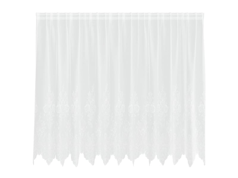 Rideau en dentelle, rideau ajouré, voilage blanc 180 x 300 cm polyester cf43696 - Conforama A