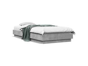 Lit simple 100x200 cm    coloris gris