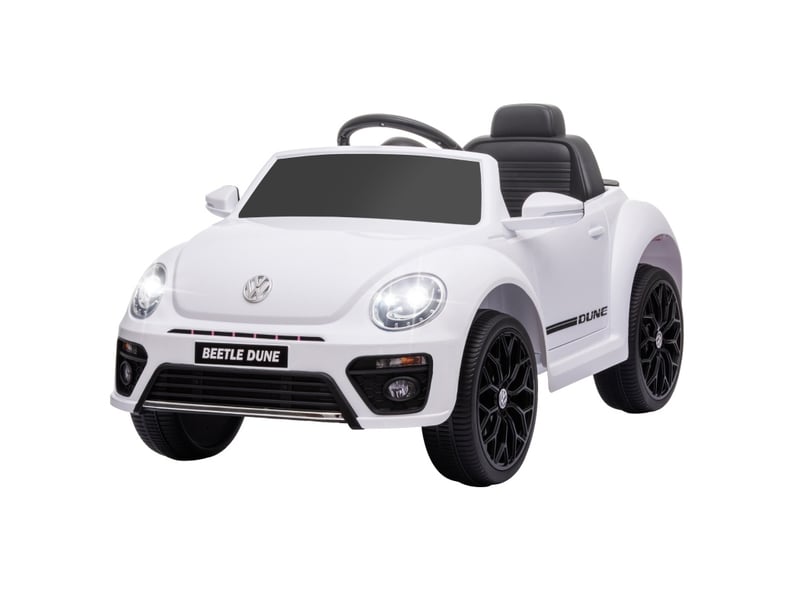  Voiture électrique enfant volkswagen beetle 97x56,5x46 cm avec télécommande blanche  - Conforama A