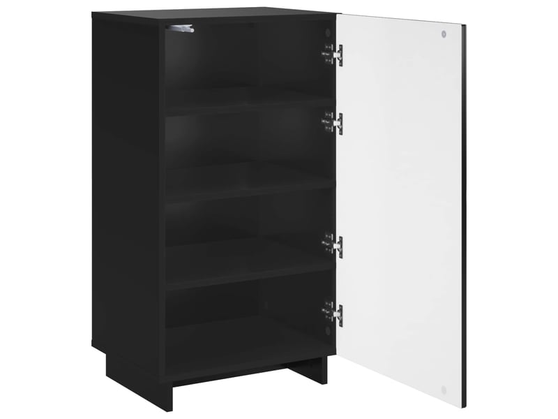  Meuble à chaussures, armoire à chaussures 48x38x87,5 cm bois d'ingénierie noir shl4328  - Conforama C