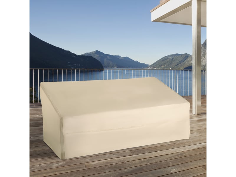  Housse imperméable beige pour banc 3 places 218 x 111 x 101 cm, housse pour canapé ou mobilier de jardin  - Conforama C