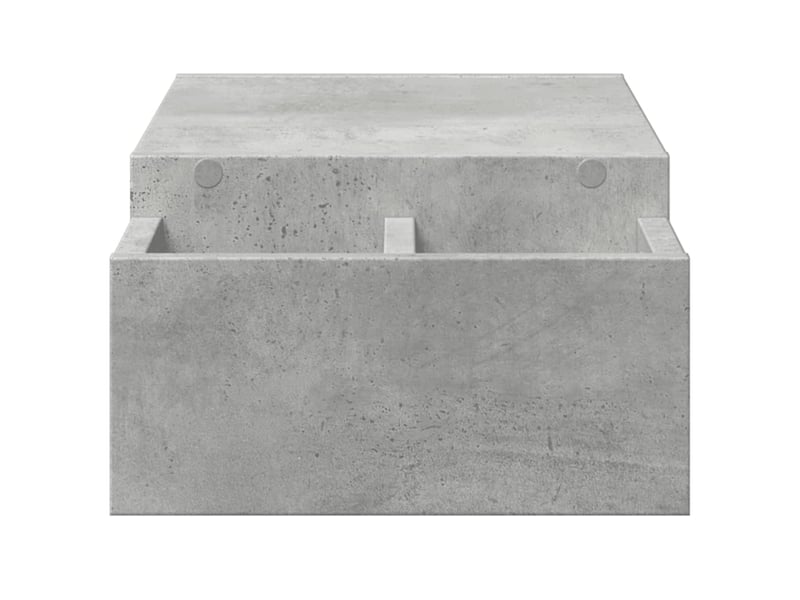  Support de moniteur table meuble bureau avec rangement bois d'ingénierie gris 02_0044926  - Conforama C