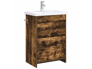Ensemble de mobilier de salle de bain chêne fumé shl7463