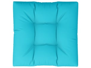 Coussin de palette, coussin de chaise, coussin de canapé turquoise 80x80x12 cm tissu cf55484