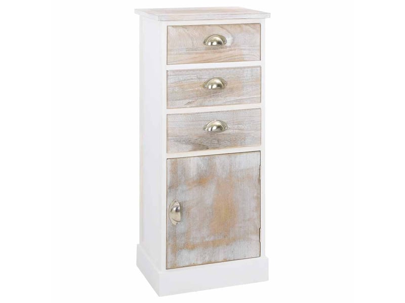  Armoire à tiroirs, commode latérale 38x28x86 cm bois de paulownia  - Conforama B