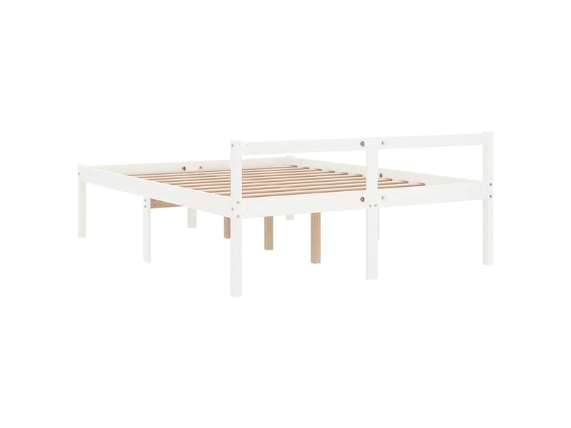  Lit double- lit adulte -  lit pour personne âgée sans matelas blanc 120x190 cm  - Conforama D