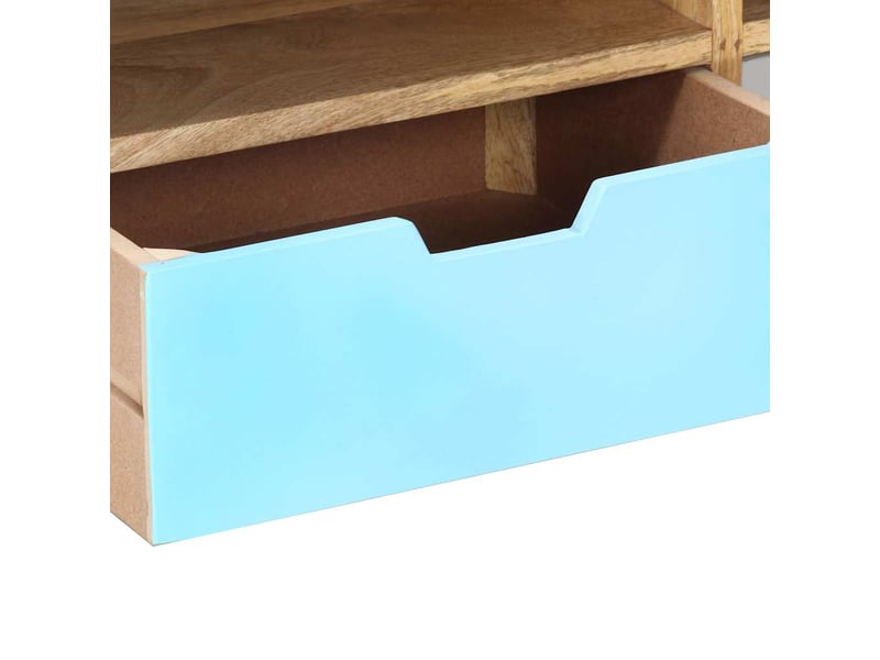  Meuble tv - banc tv - meuble de rangement 110x35x48 cm bois de manguier massif  - Conforama E