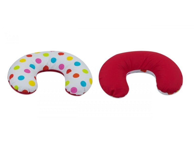  Coussin appui-tête boules couleurs de printemps  fond rouge 4200629.5 - Conforama A