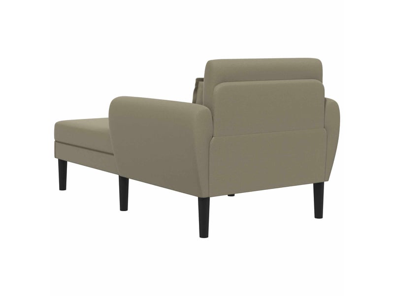  Vidaxl chaise longue kaki velours granuleux  - Conforama E