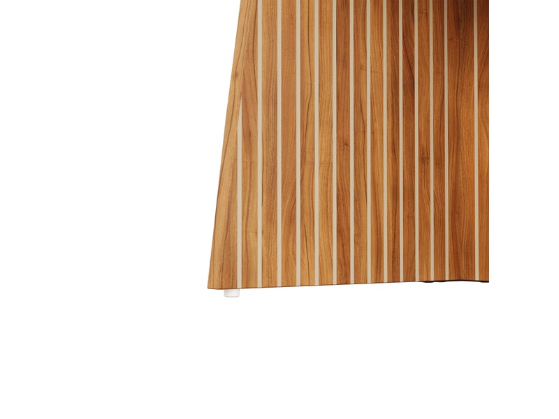  Table à manger ronde extensible noyer 110-150x110x77,5 cm, 2-8 personnes, plateau extensible, étagère intégrée, gain de place  - Conforama D