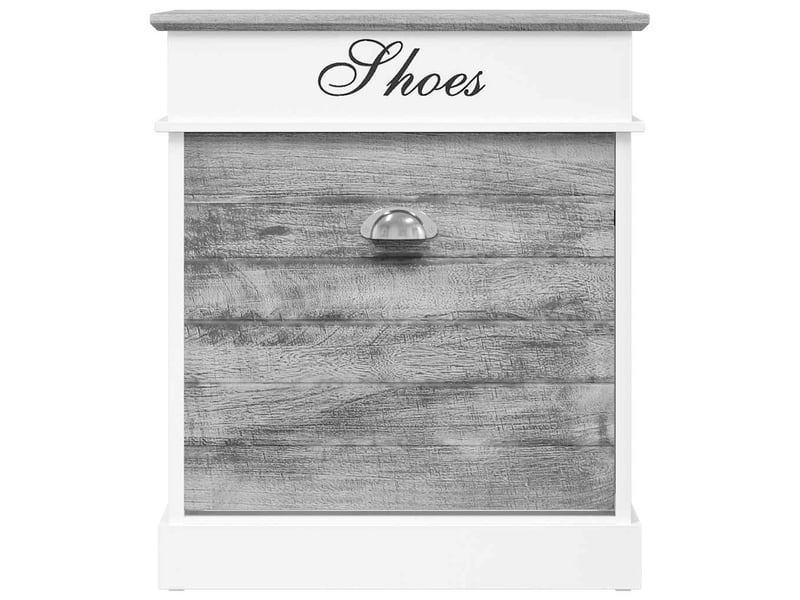  Meuble à chaussure, armoire à chaussures gris 50x28x58 cm bois de paulownia shl5525  - Conforama D