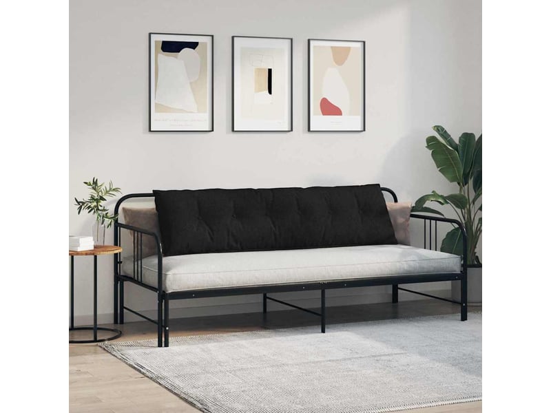 Coussin de dos, coussin de dossier noir 180 x 19 x 50 cm tissu cf54829 - Conforama D