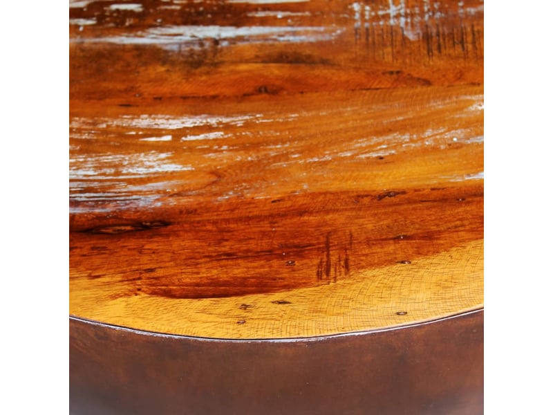  Table basse | table de salon forme de bol avec base en acier bois recyclé  - Conforama E