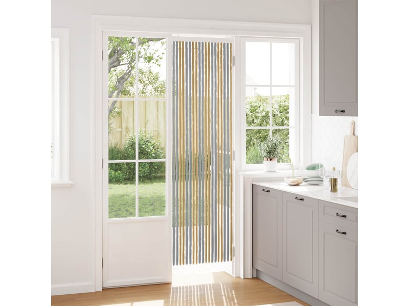 Rideau anti-insectes, moustiquaire en chenille gris et beige 56 x 200 cm cf43447 - Conforama B