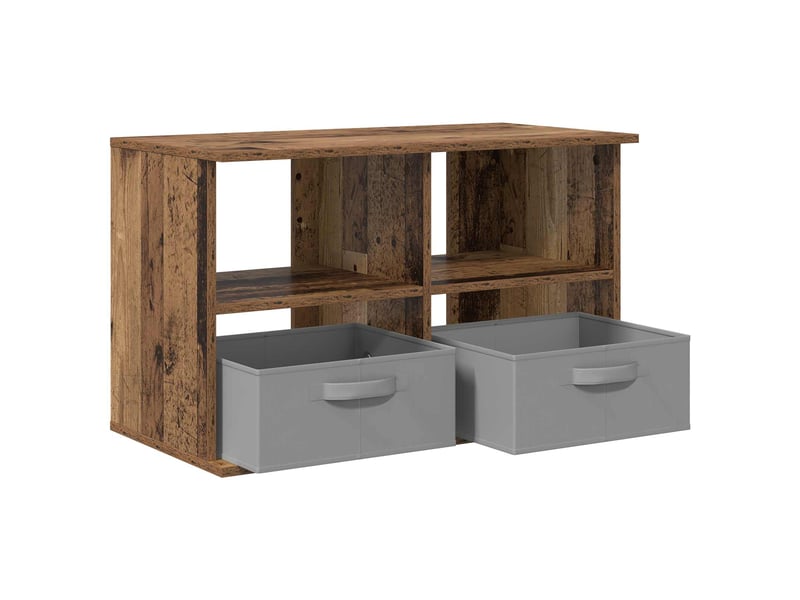  Support de télévision avec tiroir bois ancien 79x40x48 cm  - Conforama E