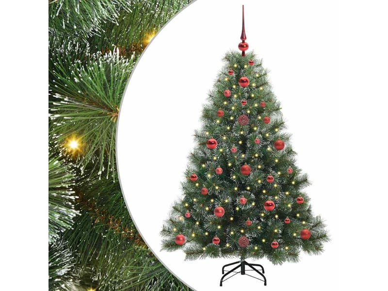  Sapin de noël, arbre de noël artificiel avec 150 led vert 120 cm pe et pvc cf61192  - Conforama A