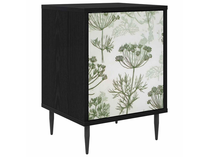  Table de chevet - cabinet de chevet - table de nuit gotha chêne noir 36 x 33 x 51 cm  - Conforama A