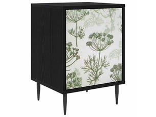 Table de chevet - cabinet de chevet - table de nuit gotha chêne noir 36 x 33 x 51 cm