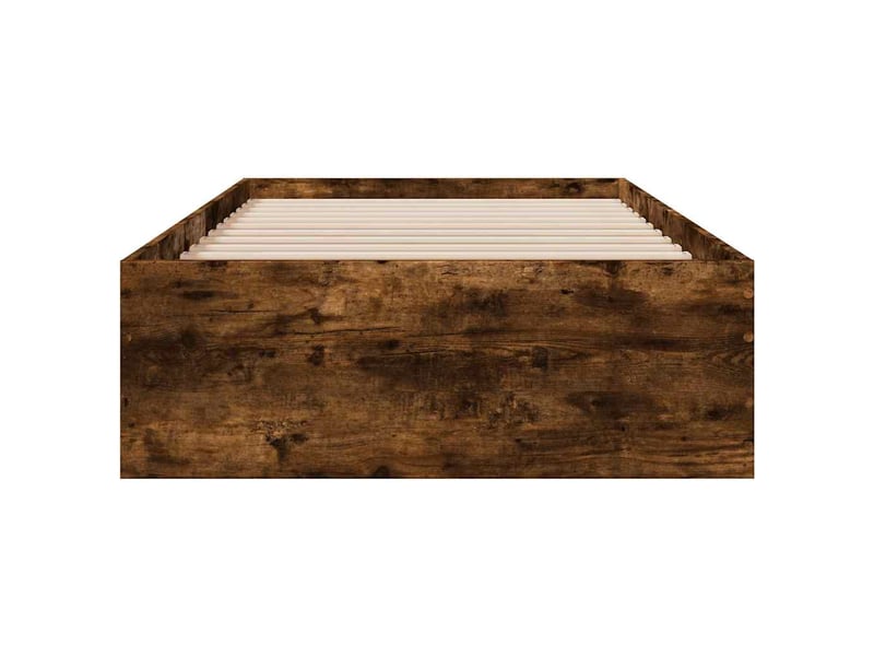  Lit simple- lit adulte -  cadre de lit avec tiroirs sans matelas chêne fumé 100x200 cm  - Conforama C