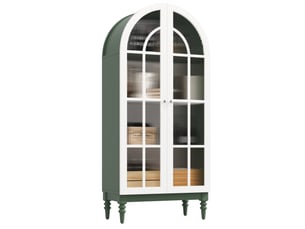 Vitrine coloris bicolore 3 étagère(s) <strong>WISHDOR</strong> <strong></strong> - 76 cmx165 cm