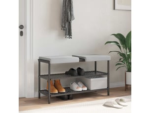Lot de 2 coussins de banc, coussins d'assise, coussins pour chaisecanapé velours texturé gris clair cf52546